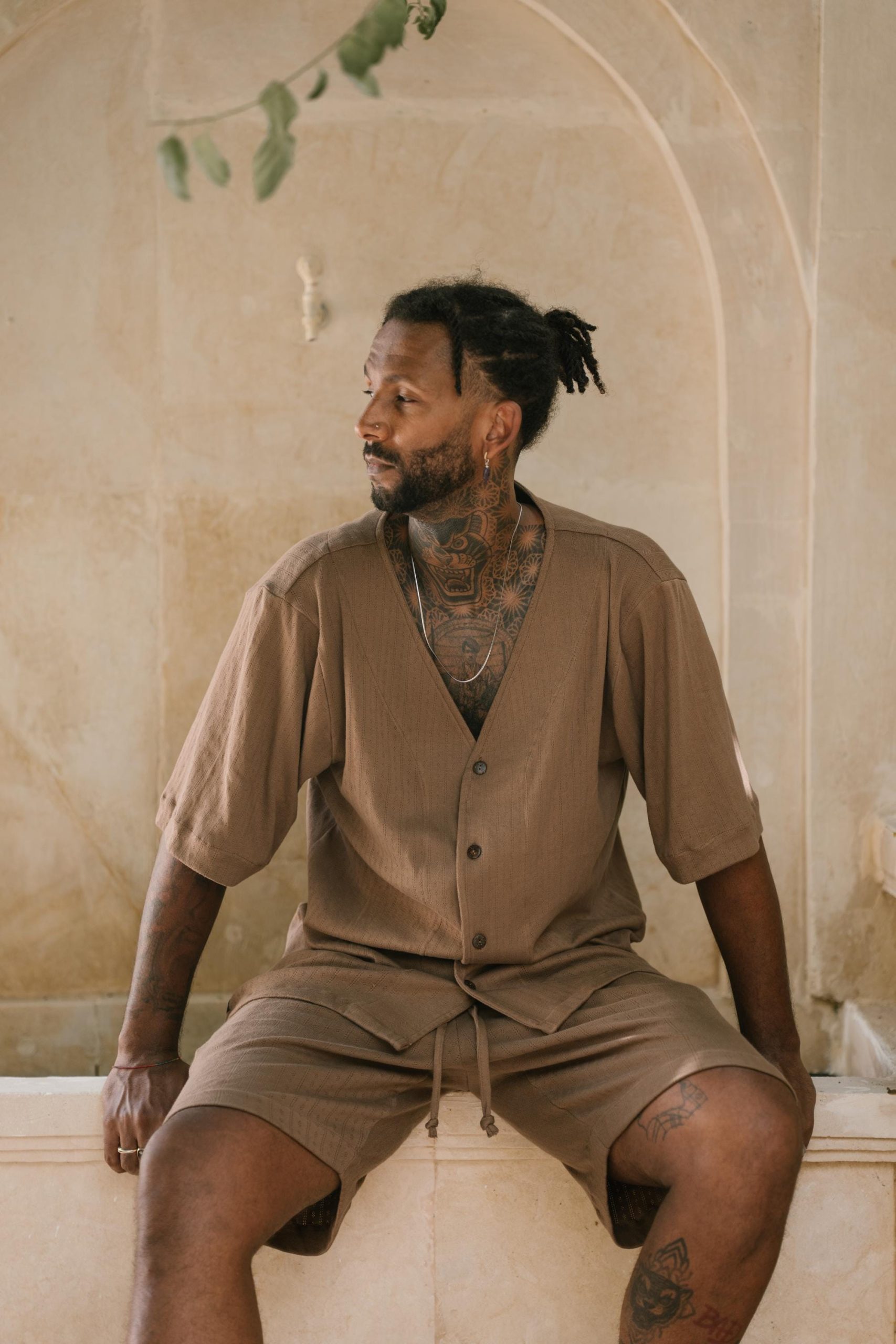 Boho Cotton Shirt: Men's Ibiza Style Tulum Top Boho Cotton Shirt: Men's Ibiza Style Tulum Top